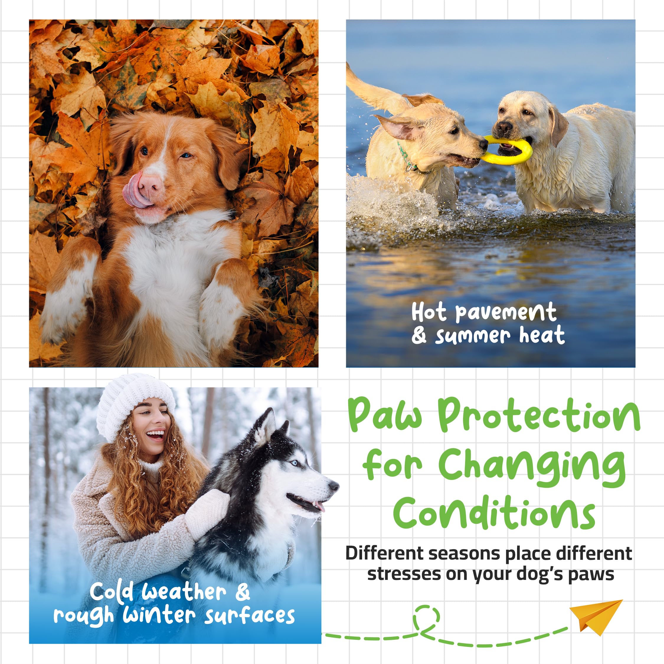 baume-roll-on Muttly pour pattes – protection hiver et été.