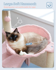MUTTROS Arbre à chat fleurs perchoir bleu pour chatons et observation