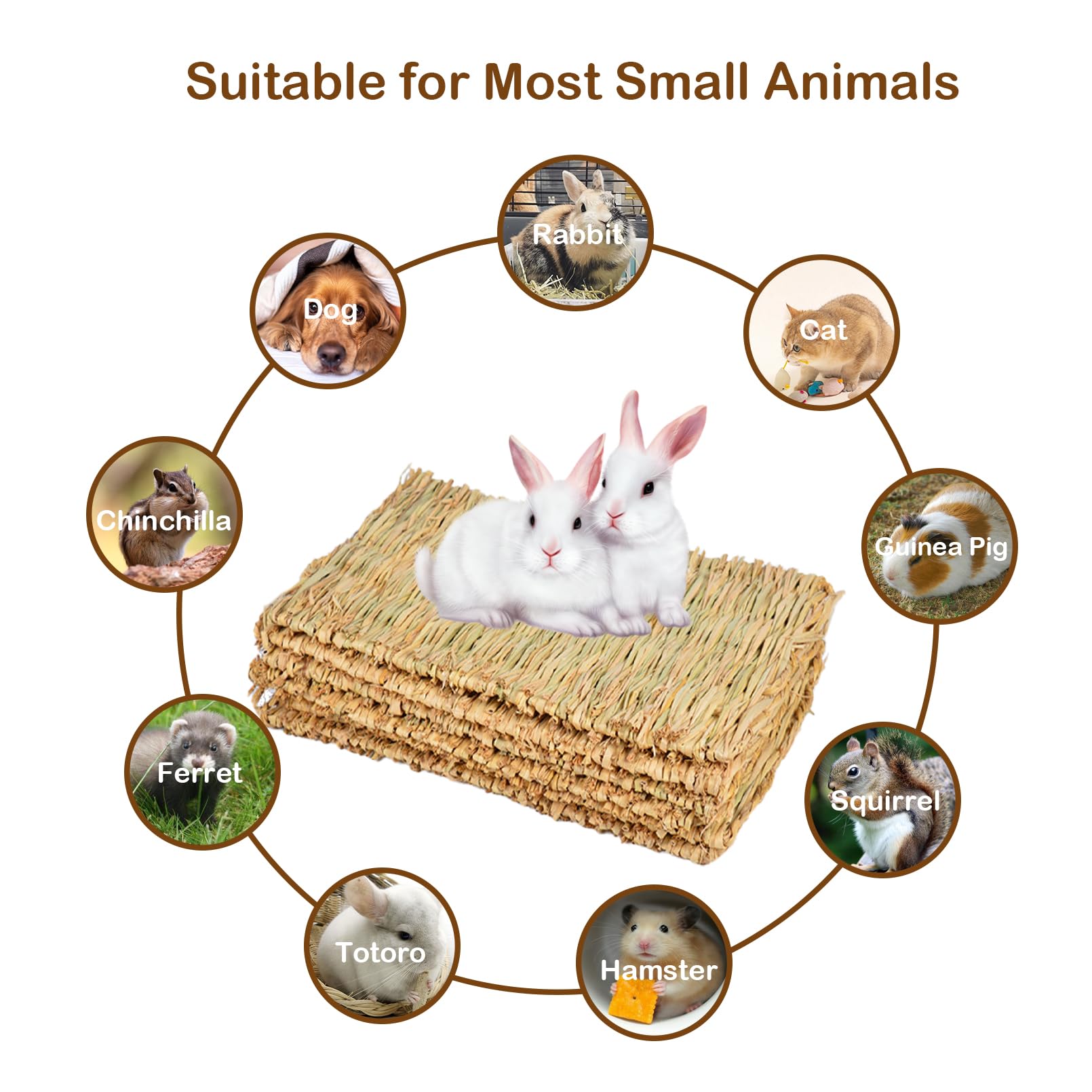 MUYG ensemble-tapis-herbe-lapin-6-pièces, pratique pour varier l’aménagement.