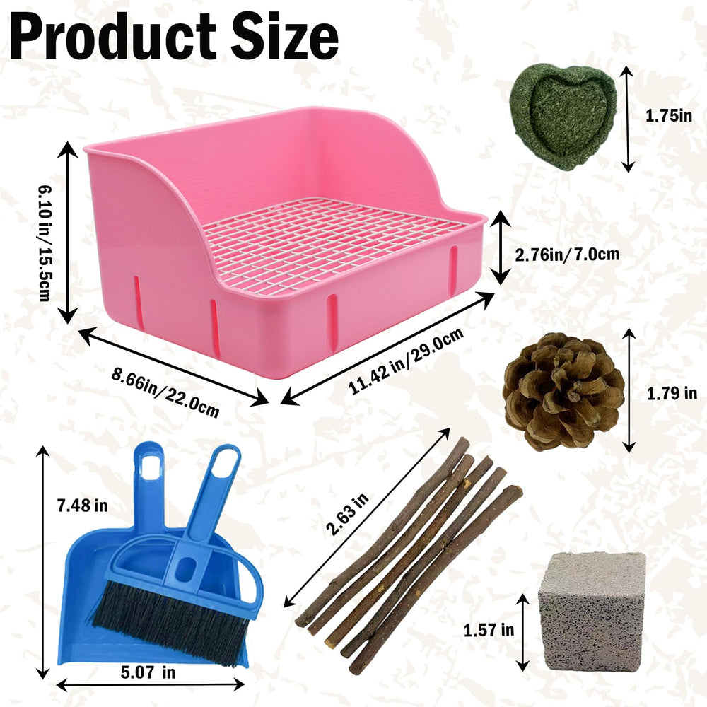 MUYG litière lapin, plastique-pp rose, robuste et durable.