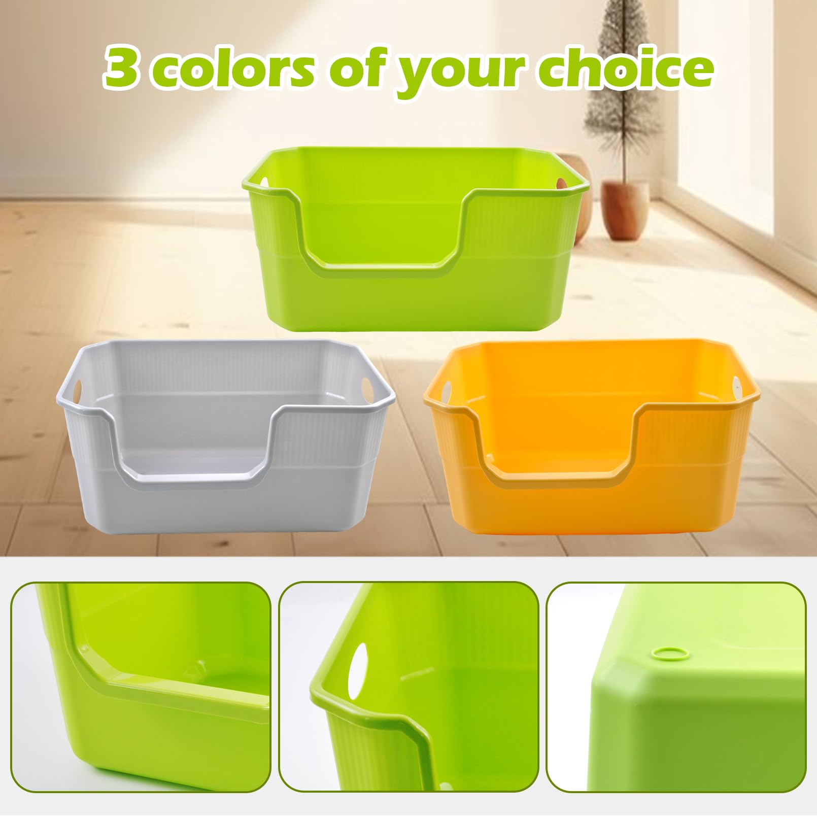 MUYG pan-litiere utilisation interieur vert, ideal pour appartement.