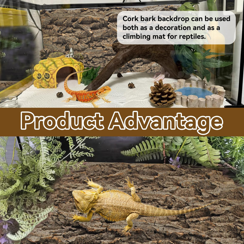 MUYG texture bois terrarium imite l’environnement naturel et apaise les reptiles.