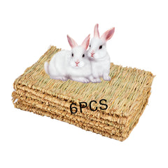 MUYG tapis-herbe-lapin-ensemble, parfait pour repos et jeu en cage.