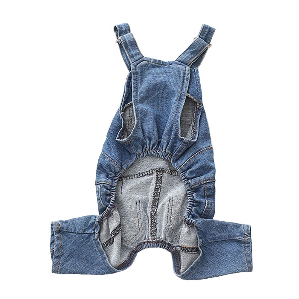 MuYaoPet fermetures bouton denim chien bleu – habillage rapide et pratique