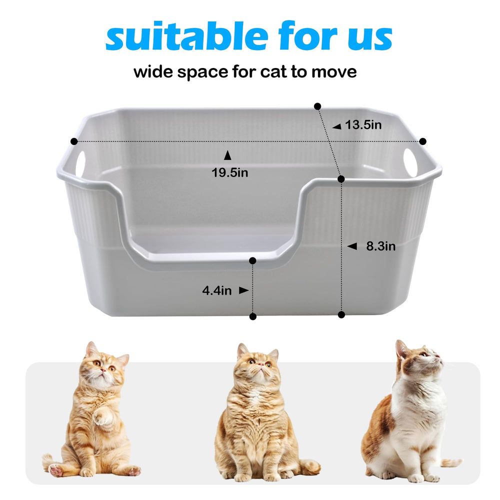 MUYG bac litière à entrée basse, parfait pour chatons et chats âgés.
