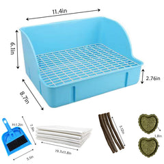 MUYG bac-litiere-lapin-demonte-nettoyage, démontage simple pour l'hygiène.