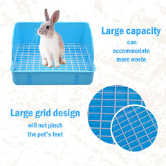 MUYG boite litiere lapin bleu verrouillage securise pour cage