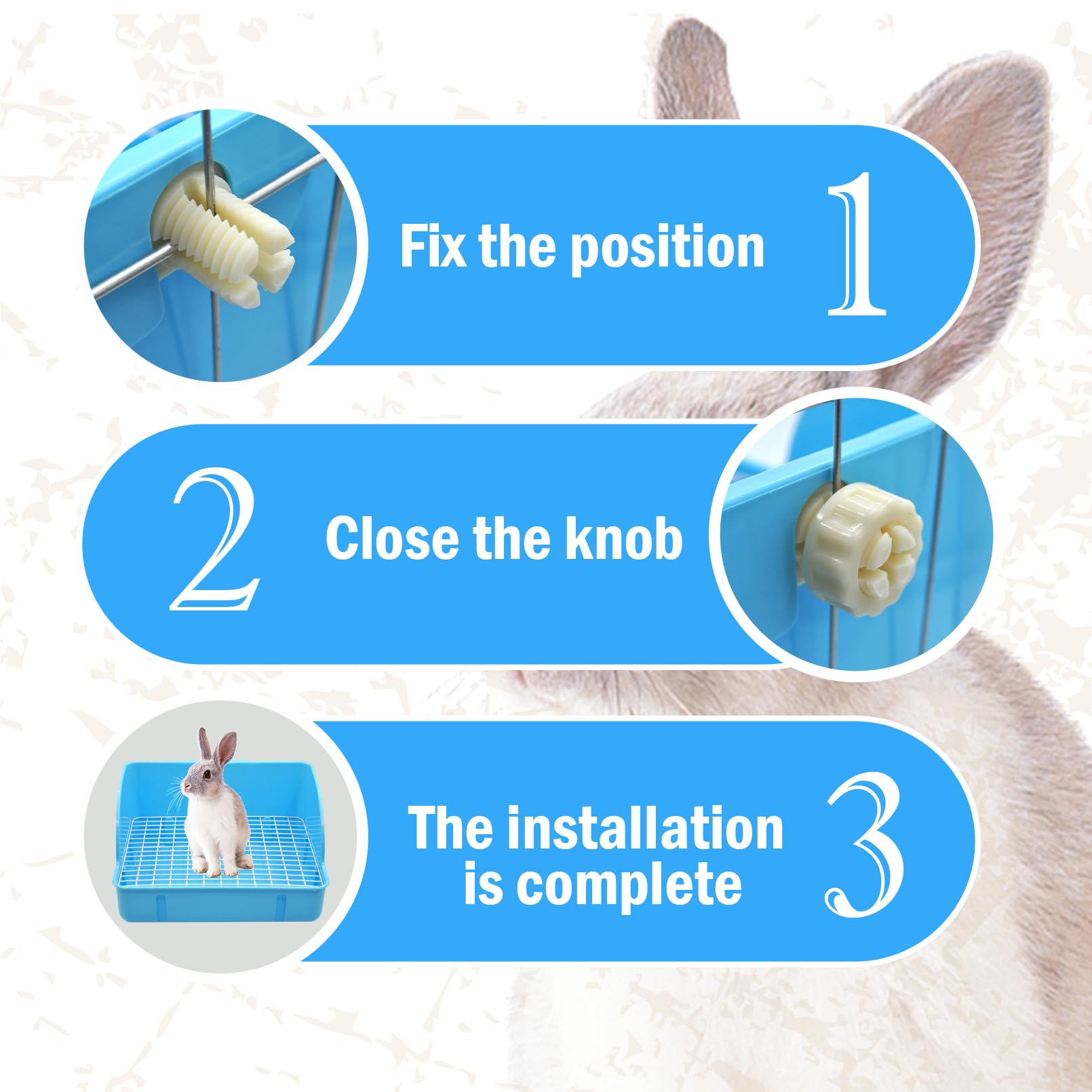 MUYG boite litiere lapin bleu compatible petits animaux comme hamsters