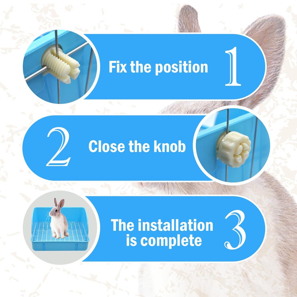 MUYG boite litiere lapin bleu compatible petits animaux comme hamsters