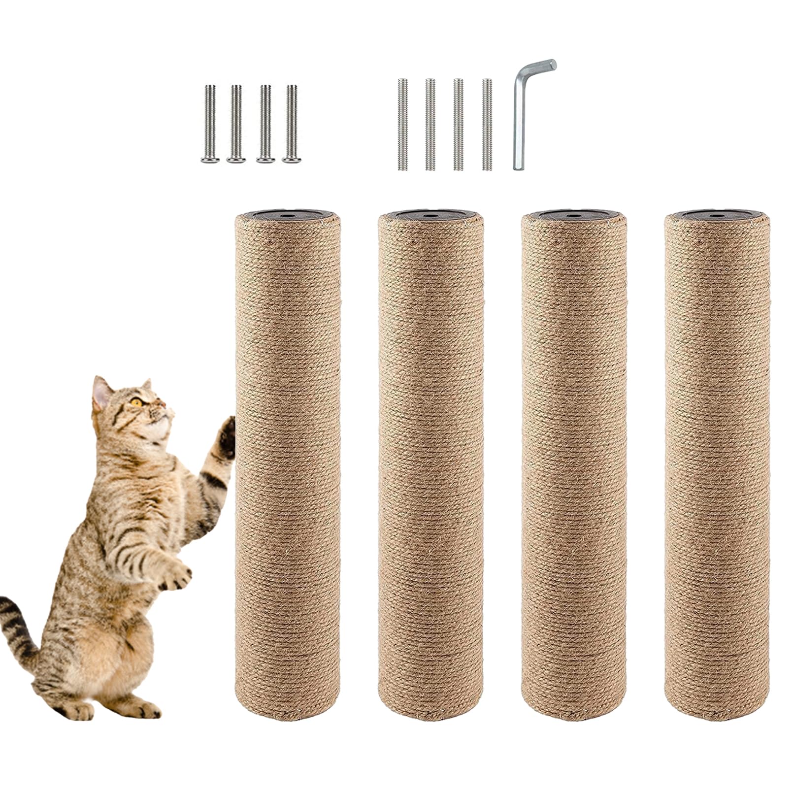 MUYG ensemble de 4 poteaux griffoir intérieur offrant un remplacement pratique et durable.
