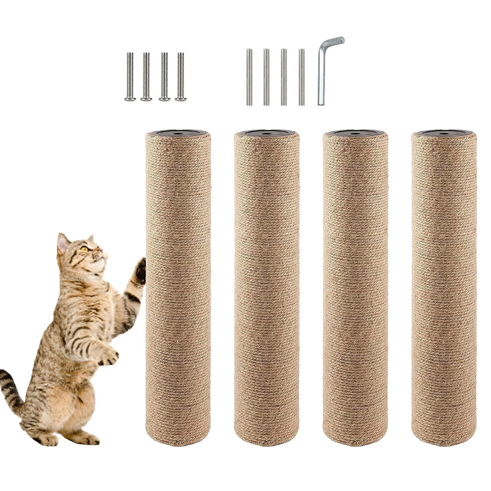 MUYG ensemble de 4 poteaux griffoir intérieur offrant un remplacement pratique et durable.