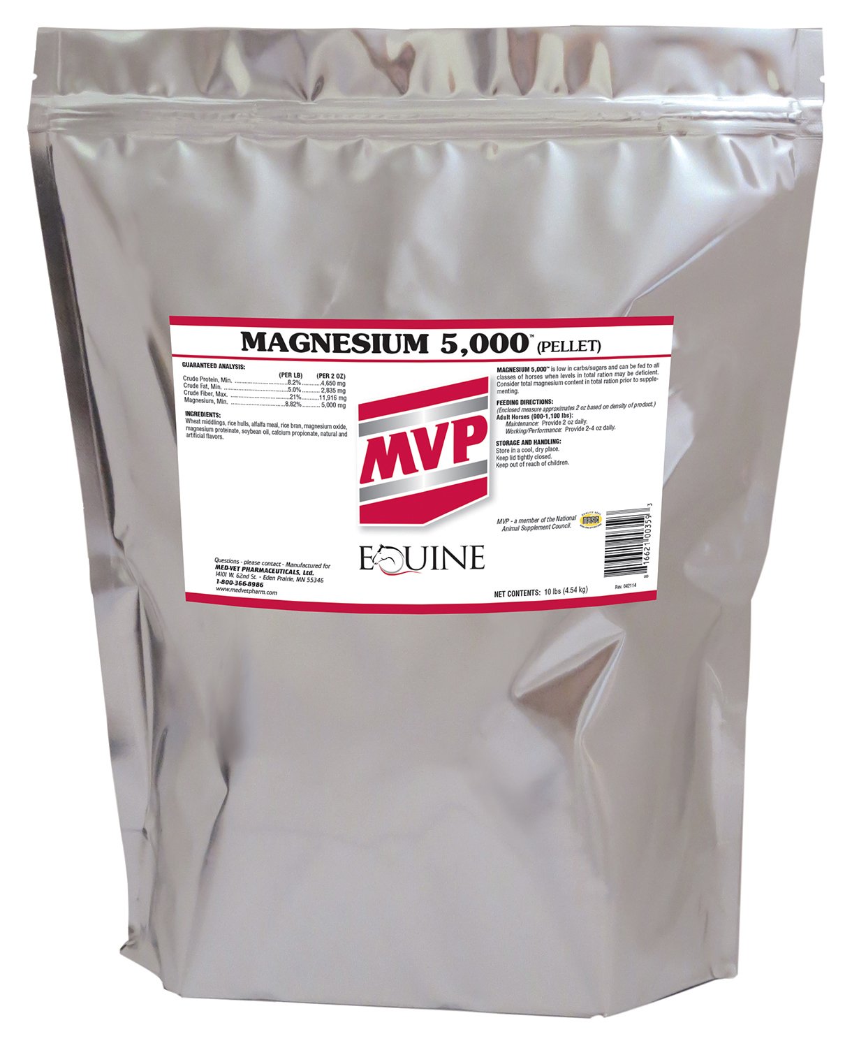 MVP Magnesium 5000, pellets pratiques intégrés à la ration quotidienne.