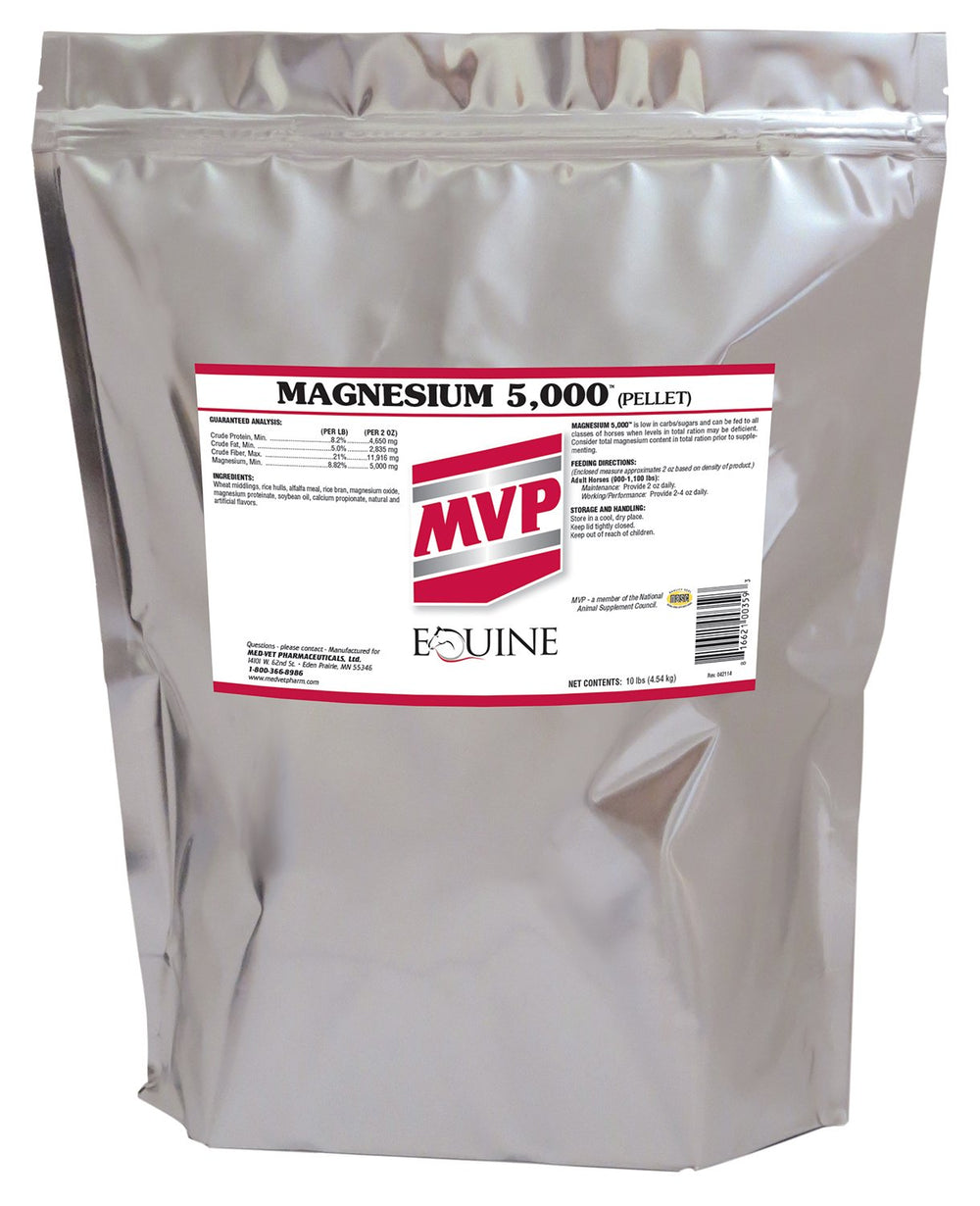 MVP Magnesium 5000, pellets pratiques intégrés à la ration quotidienne.