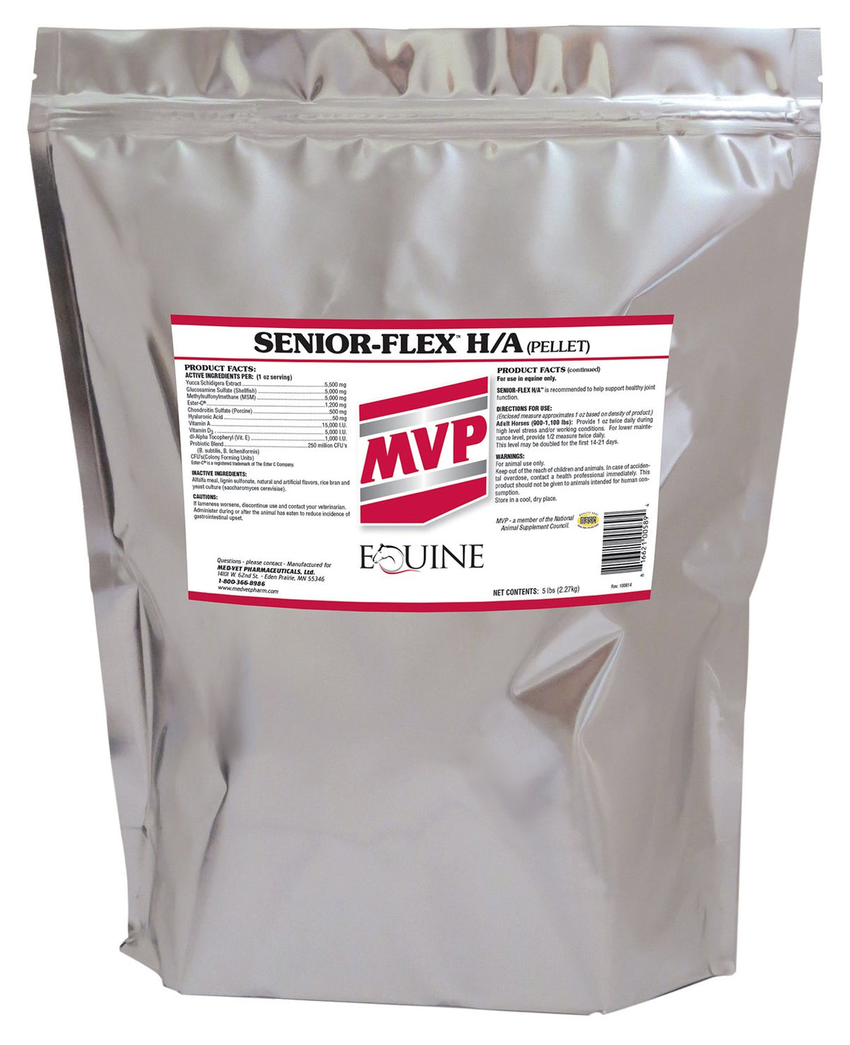 MVP Senior-Flex H/A bouteille montrant l'étiquette et le soutien articulaire potentiel.