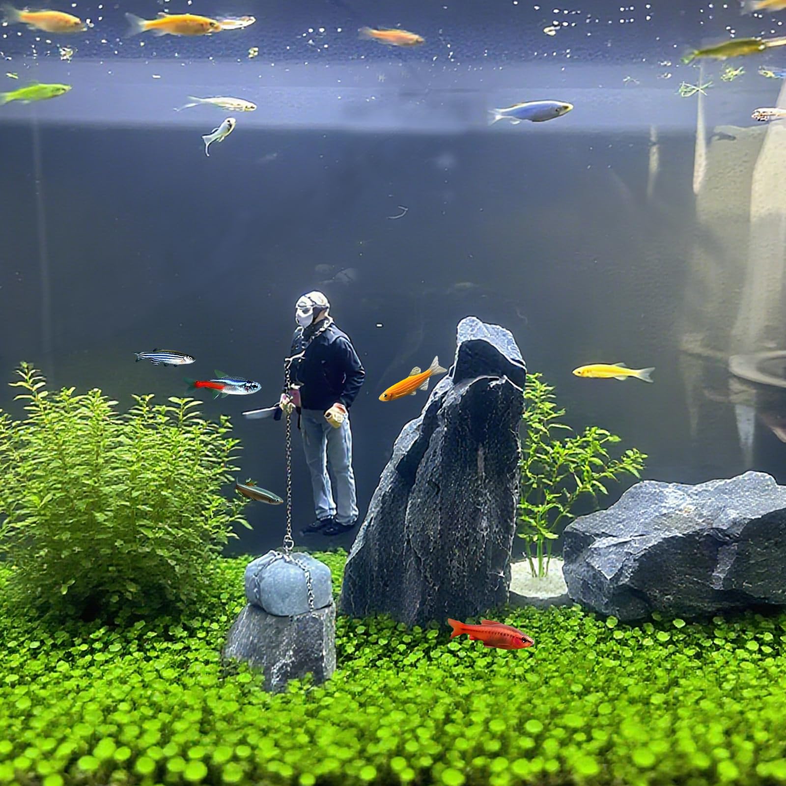 MWYZGmold point-central-aquarium devient le centre d'intérêt du bac.