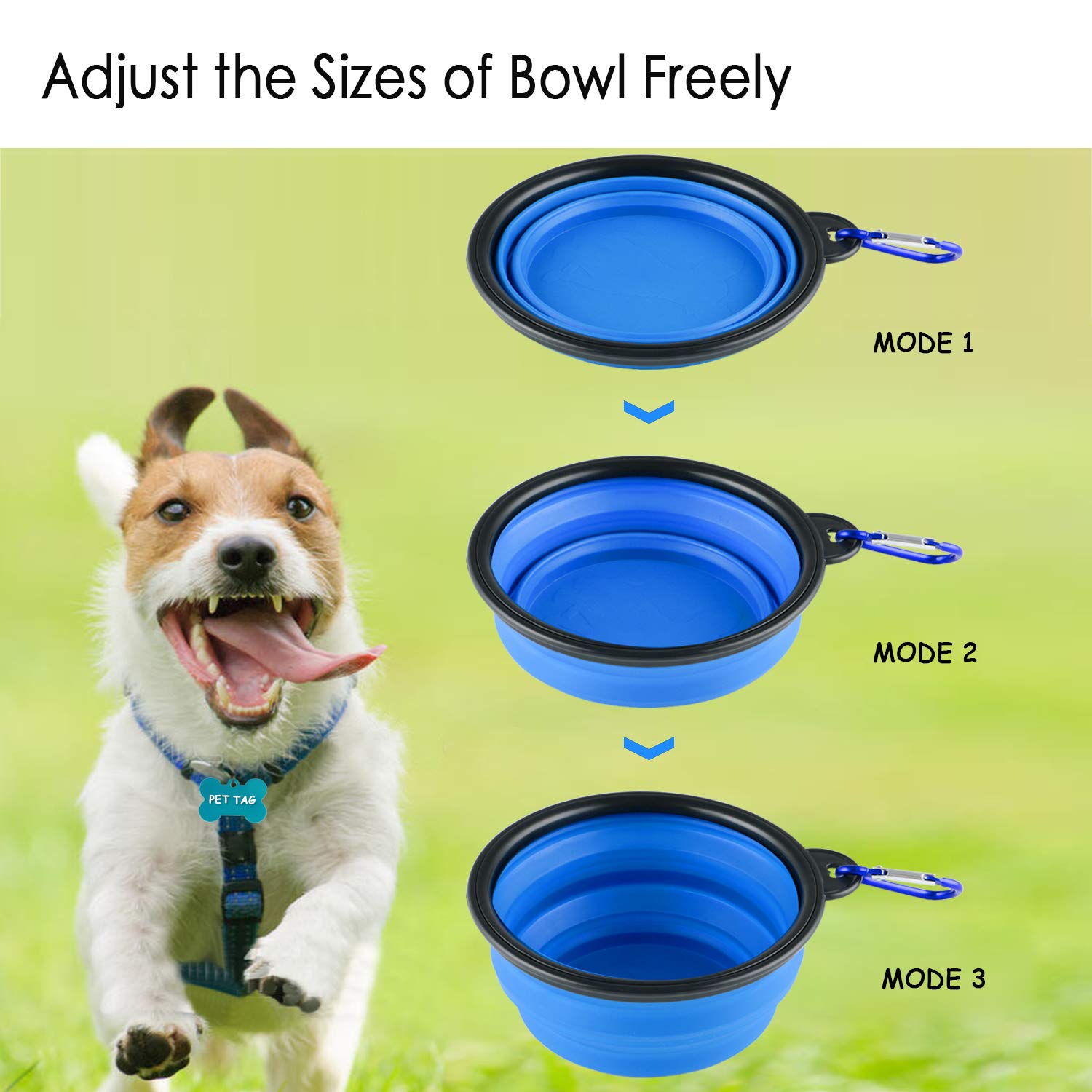 Bol MXZONE vert pliable, facile à ranger après le repas.