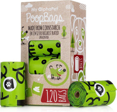My AlphaPet sac compostable chien 9x13, pratique et écologique pour vos balades.