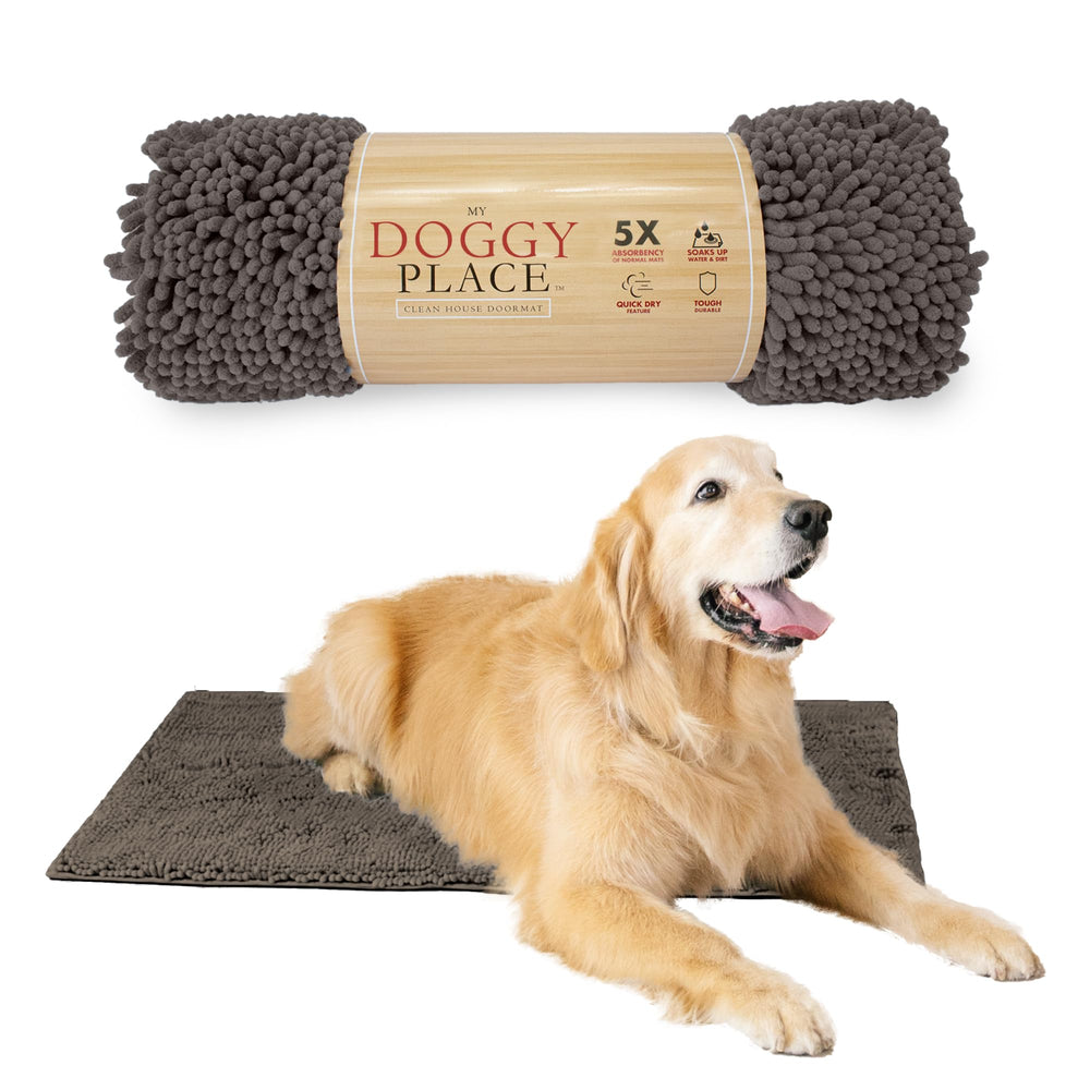 Tapis anti-boue My Doggy Place 36x26 ash, absorption élevée pour sols propres.