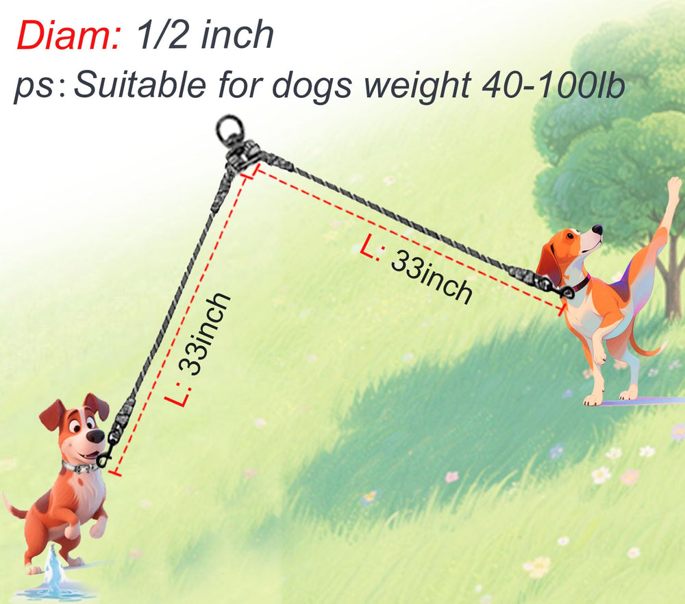 Mycicy système d'attache rapide pour deux chiens et mains libres.