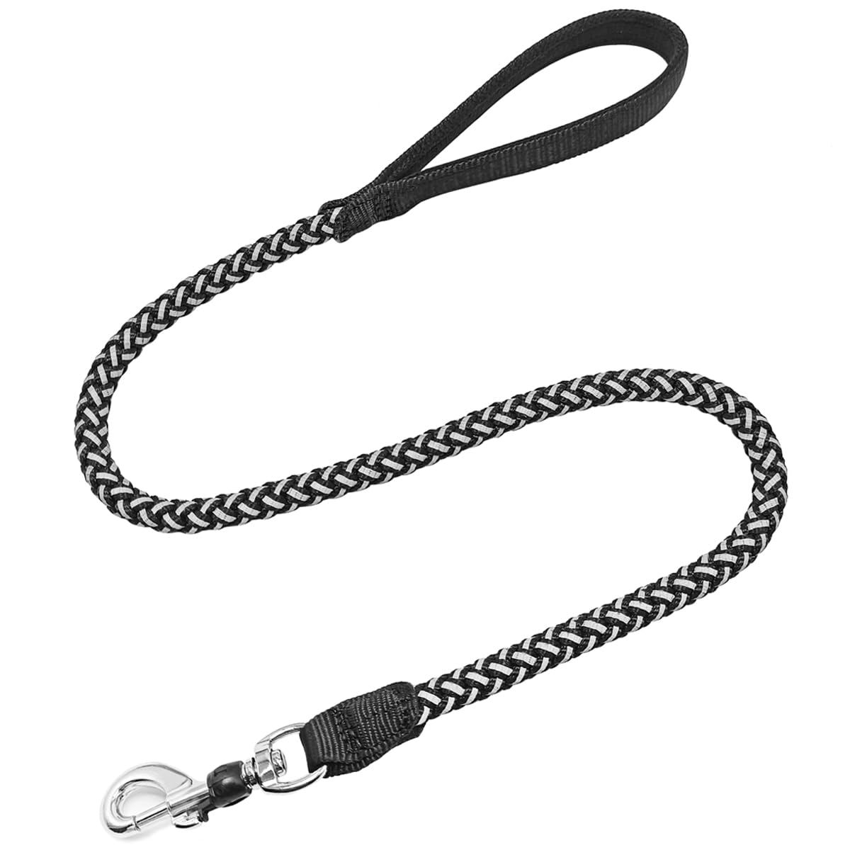 Mycicy laisse chien réfléchissante 3ft: visibilité nocturne accrue lors des promenades.