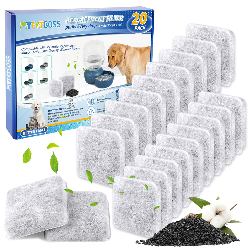 MyfatBOSS 20-pack filtre eau chien: ensemble économique pour dispenser une eau propre