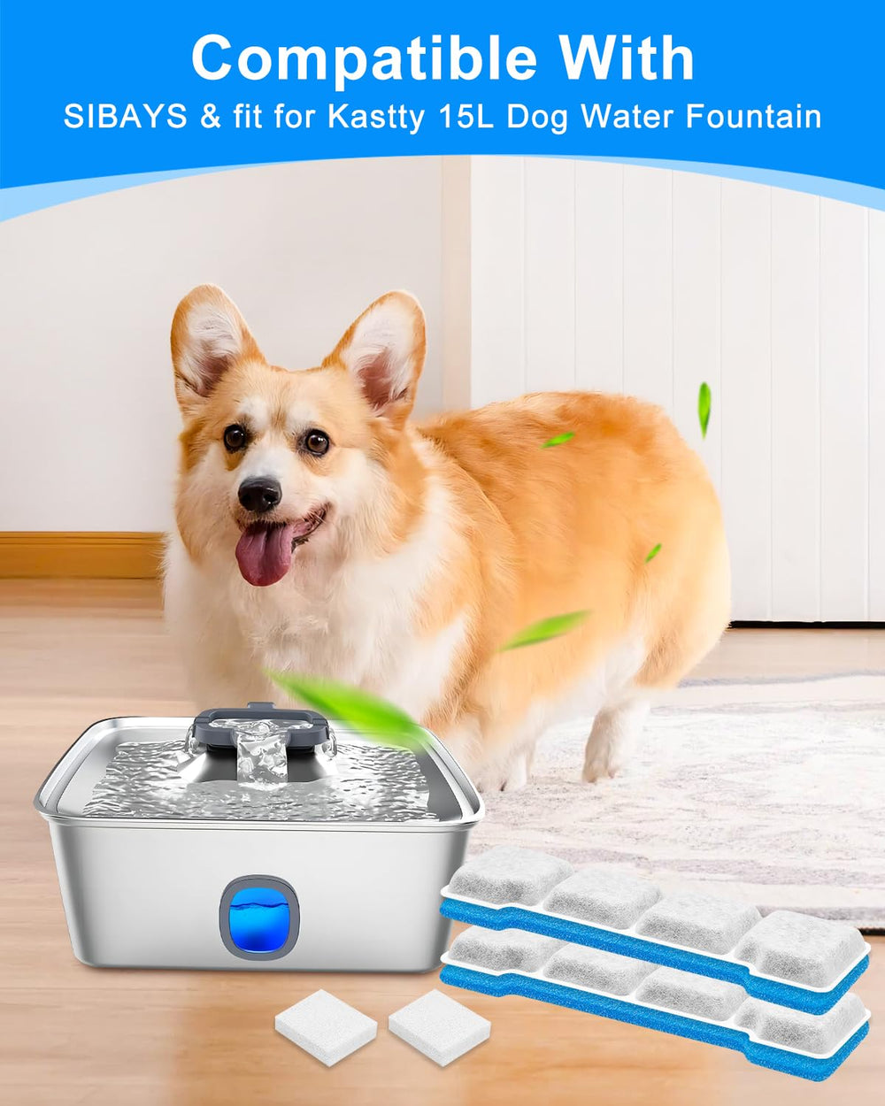 Filtration multicouche MyfatBOSS pour fontaine chien, eau plus fraîche.