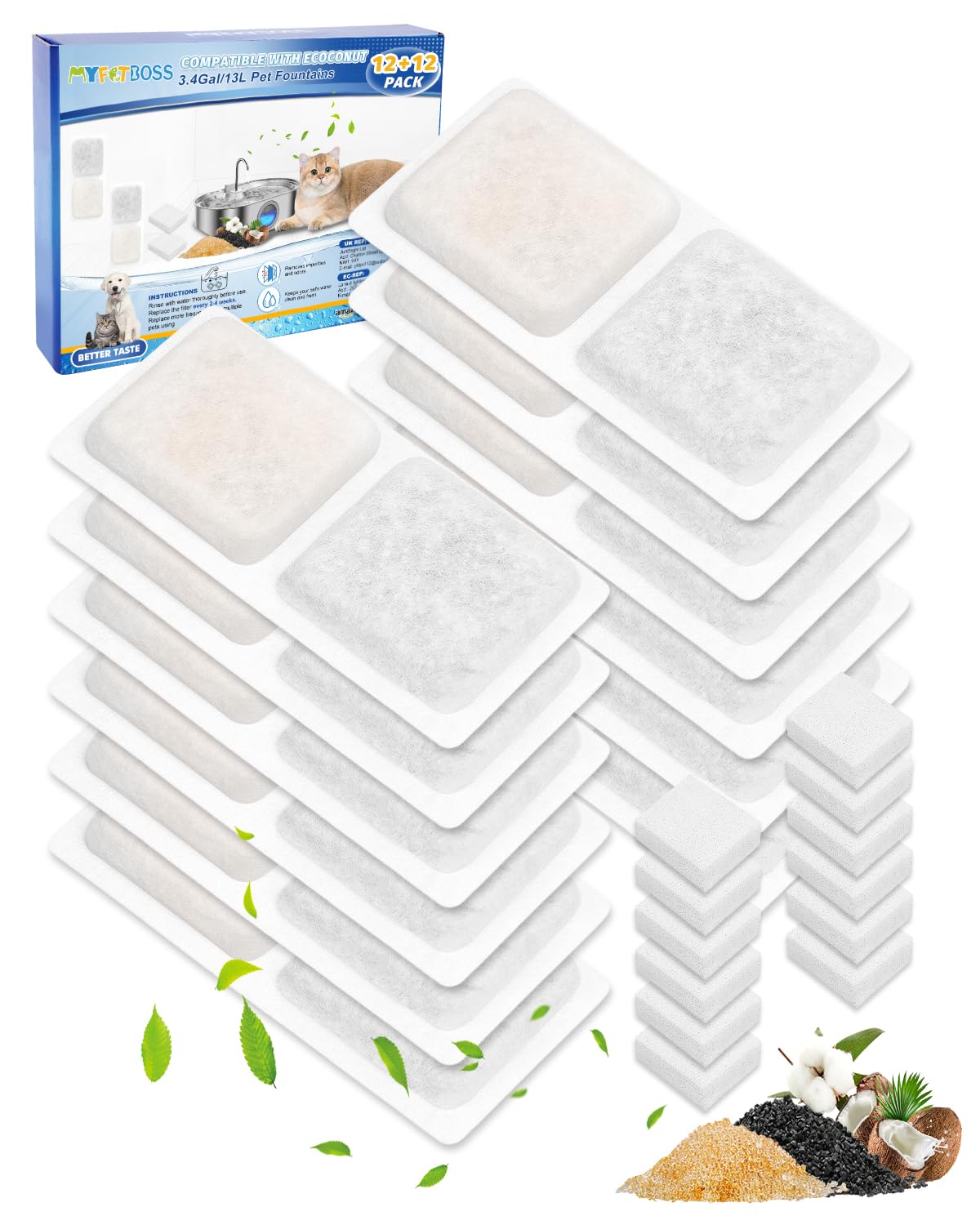 Filtre carbone MyfatBOSS pour chien gros, eau plus propre.