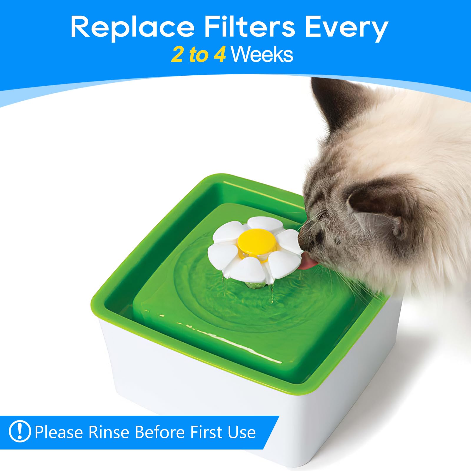 Filtre MyfatBOSS CatIt Mini Flower, compatibilité étendue pour fontaines félines.