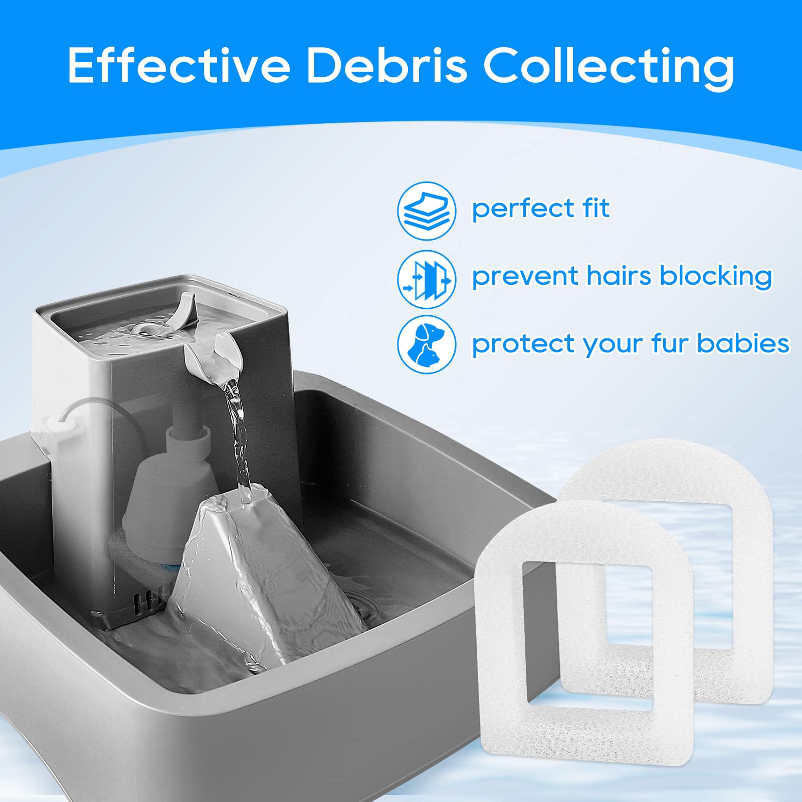 MyfatBOSS filtre Drinkwell, système compatible avec plusieurs fontaines.