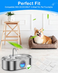 Filtre éponge MyfatBOSS pour fontaine chien ECOCONUT capture cheveux et débris.