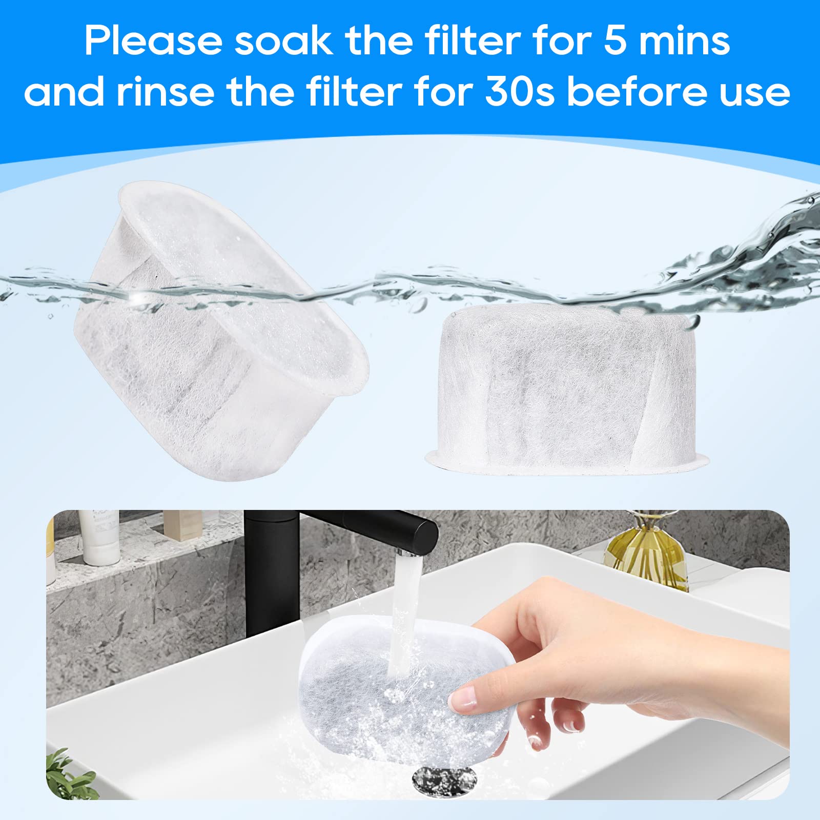 Filtre de remplacement rapide MyfatBOSS pour fontaine féline.
