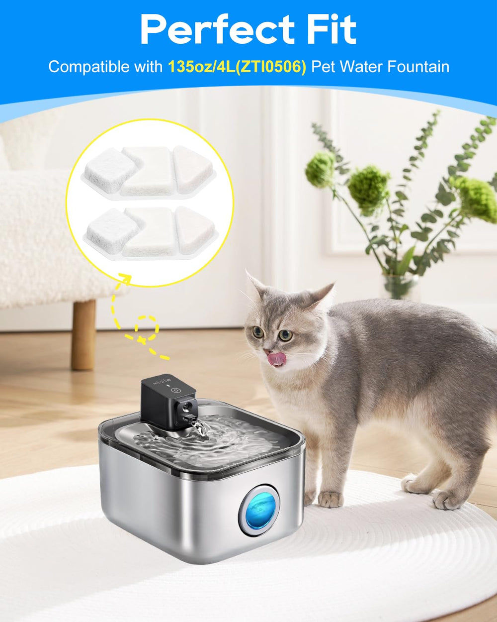 Pack 24 filtres et éponges pré-filtre pour entretien pratique.