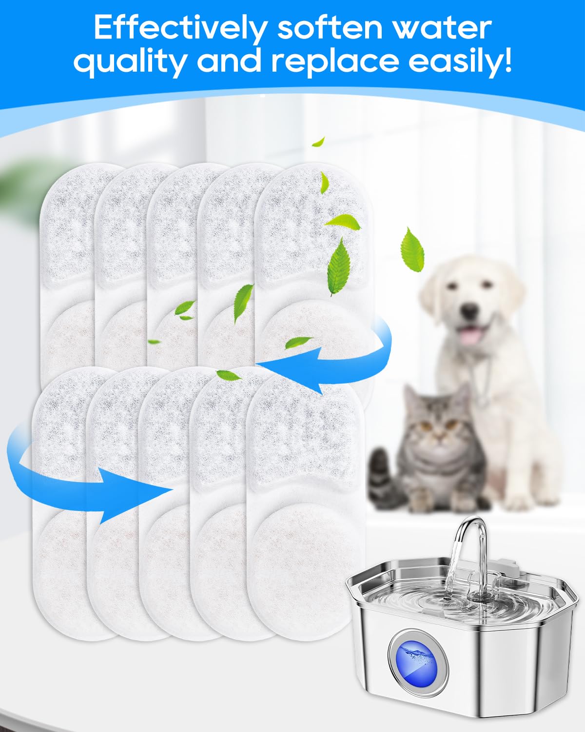 Qualité d’eau améliorée grâce au filtrage MyfatBOSS pour chat