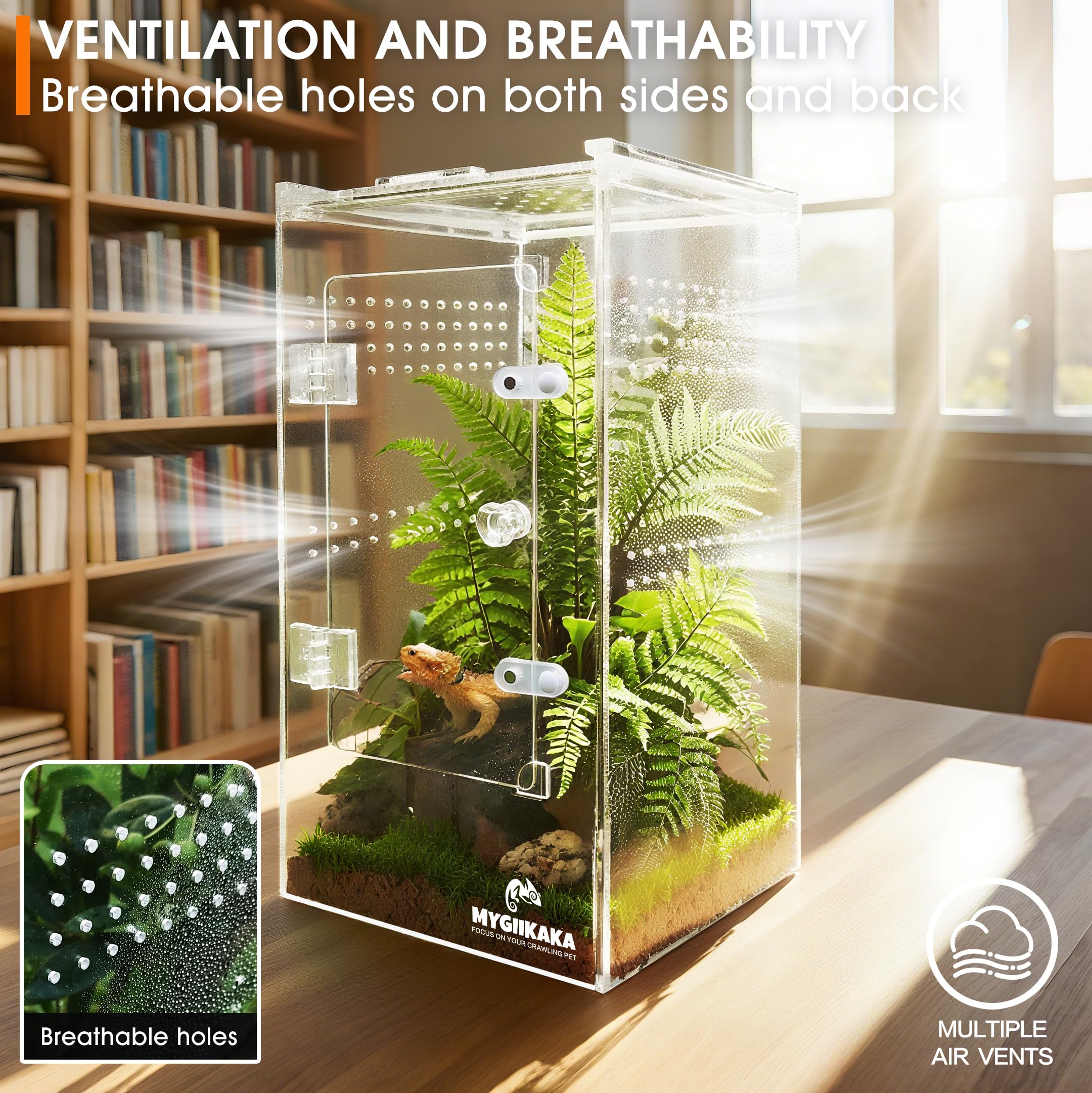 MYGIIKAKA ventilation latérale et arrière assure confort et hygiène des occupants.