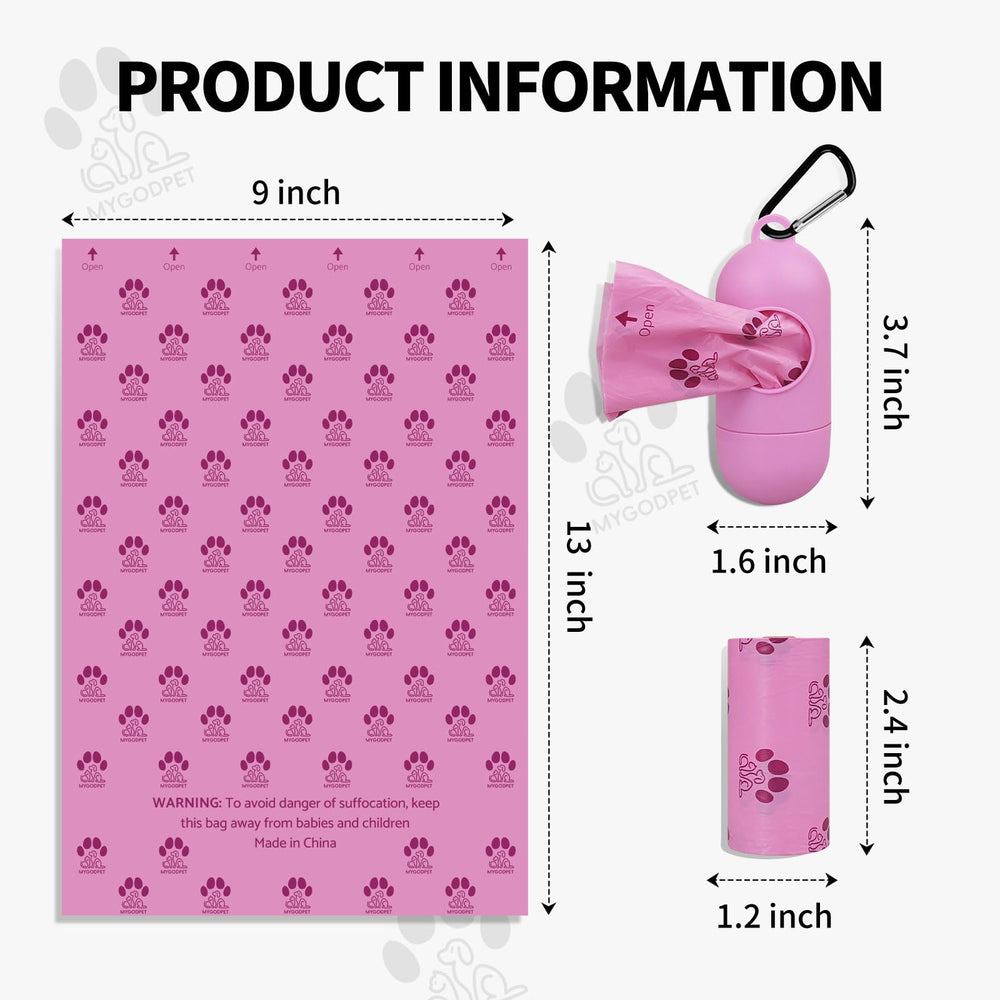 Rouleaux MYGODPET 9x13 lavande, faciles à dérouler lors des promenades.