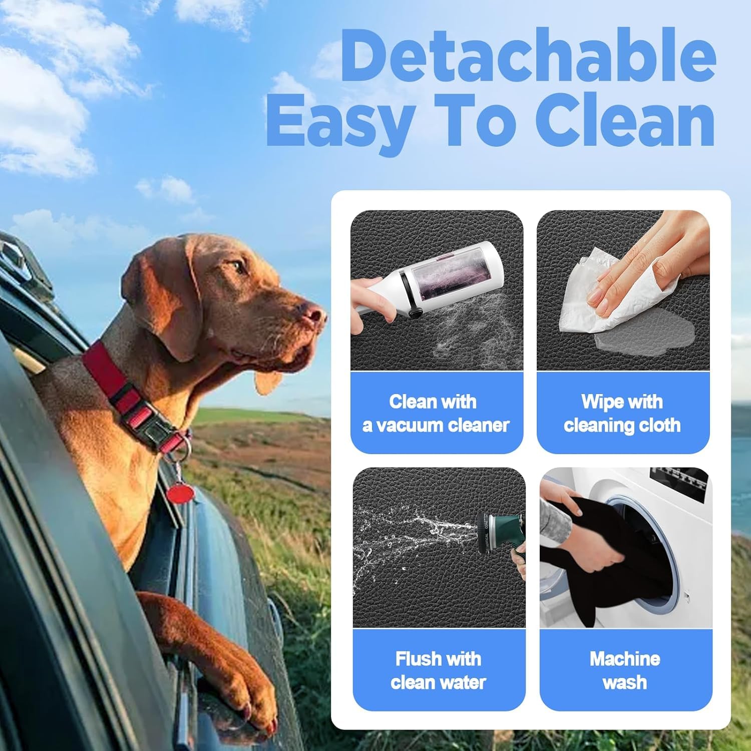 MYJAQI ceinture sécurité chien incluse: sécurité supplémentaire pendant les trajets.