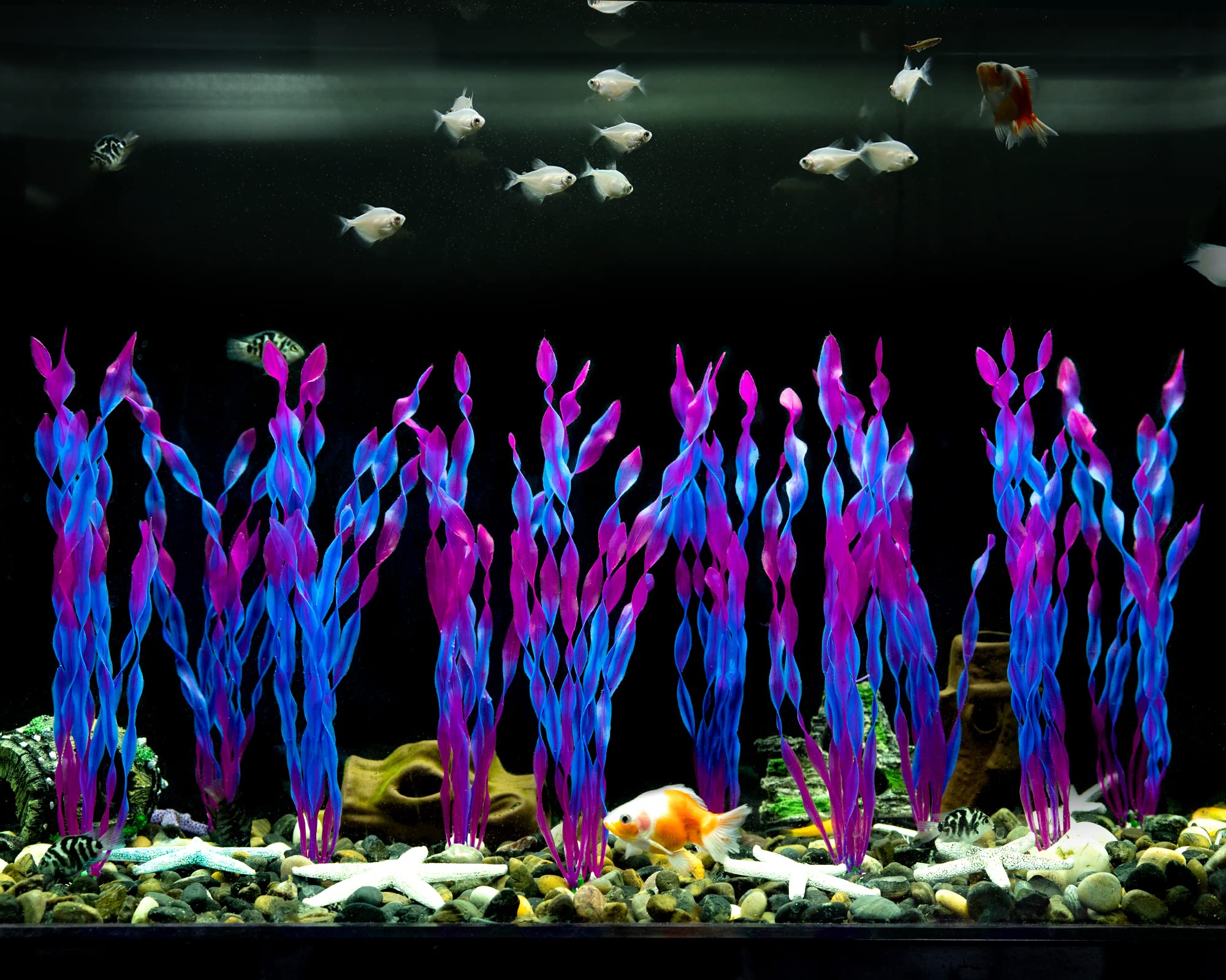 MyLifeUNIT algue artificielle violet-detail-couleur : couleur durable pour votre décor aquatique