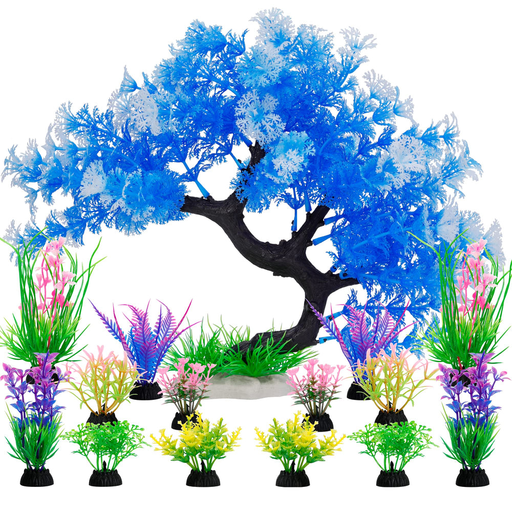 MyLifeUNIT arbre plastique grand pour aquarium, décor durable et réaliste