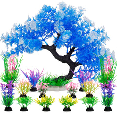 MyLifeUNIT arbre plastique grand pour aquarium, décor durable et réaliste