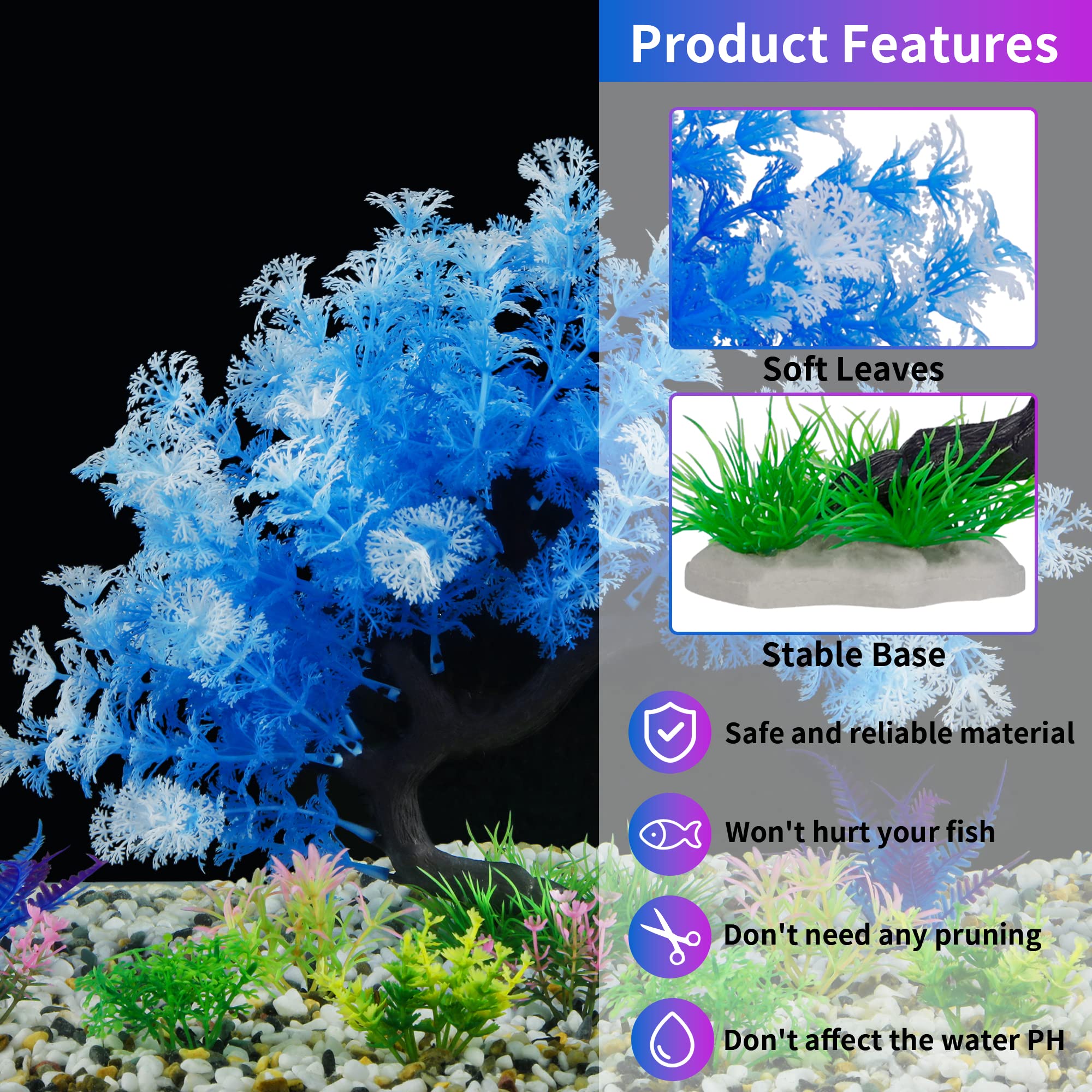 MyLifeUNIT décor d'aquarium coloré pour un rendu vivant
