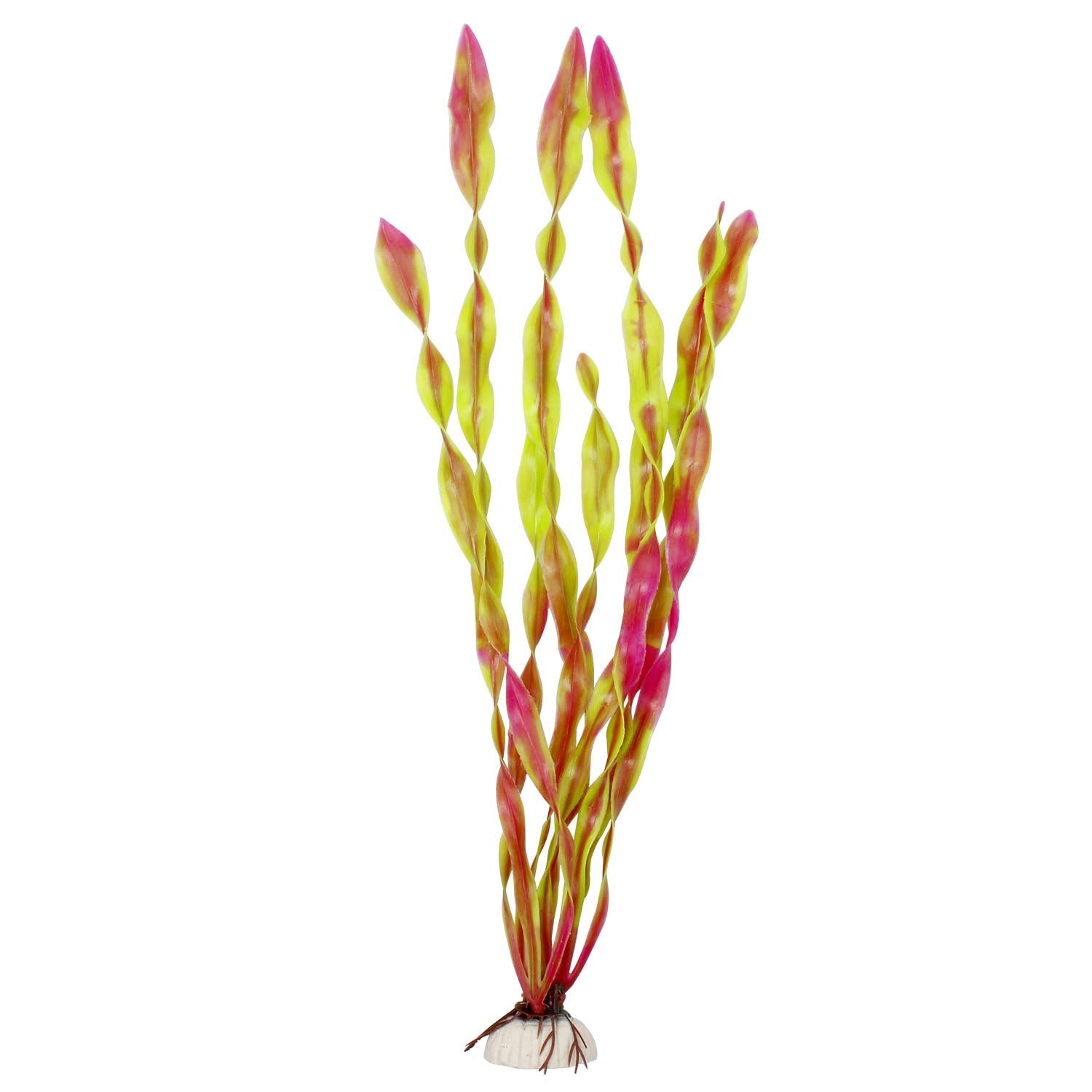 MyLifeUNIT plante aquarium plastique avec base céramique, sûre pour poissons.