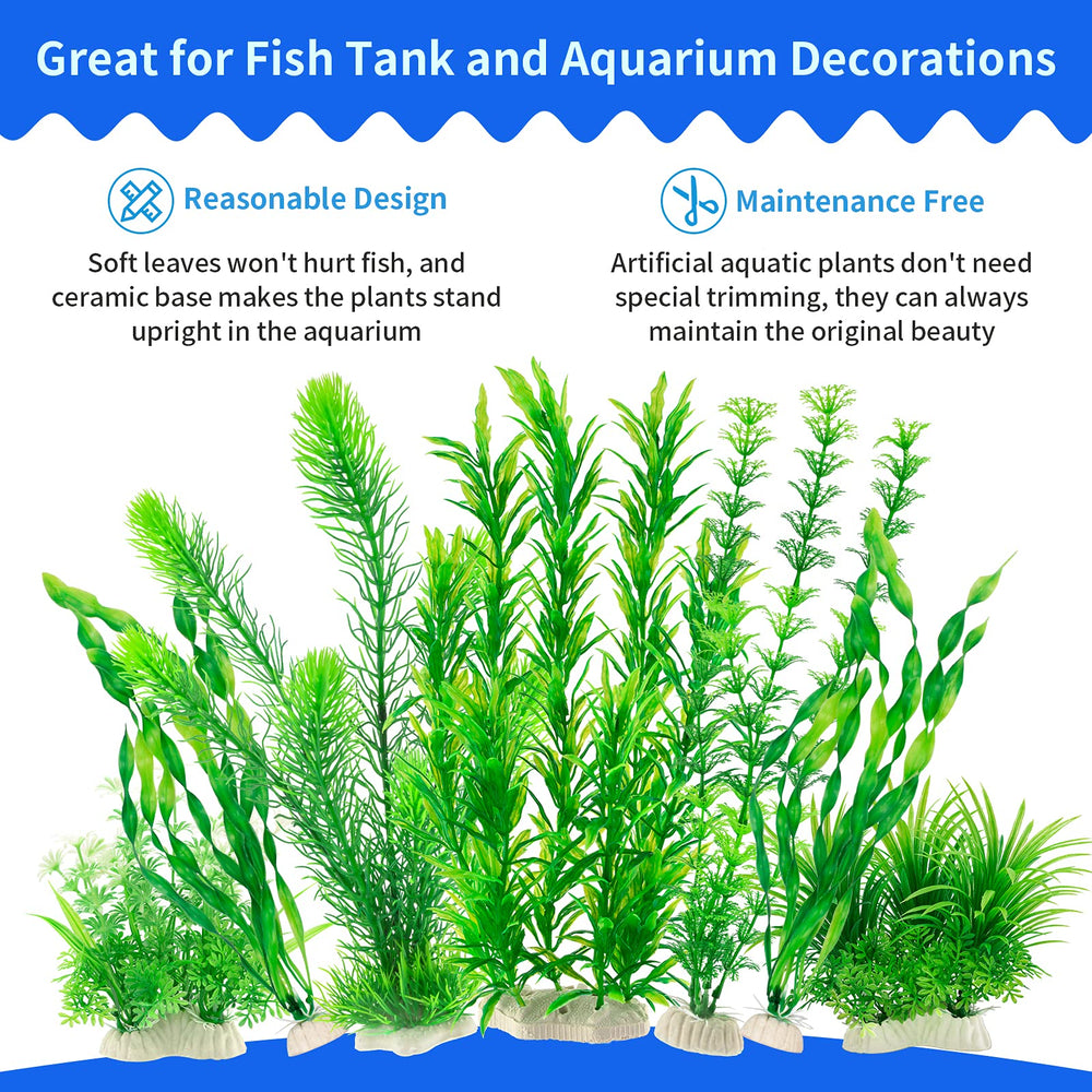 MyLifeUNIT – plantes artificielles avec feuilles douces, sans danger pour poissons.