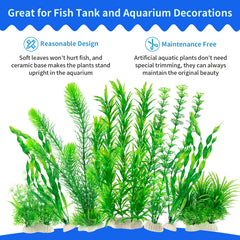 MyLifeUNIT – plantes artificielles avec feuilles douces, sans danger pour poissons.