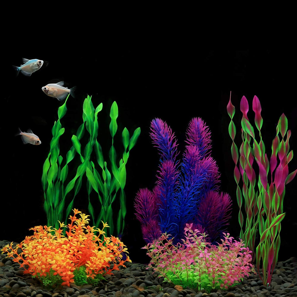 MyLifeUNIT plantes artificielles multicolores, ensemble varié idéal pour réinventer l’aquarium
