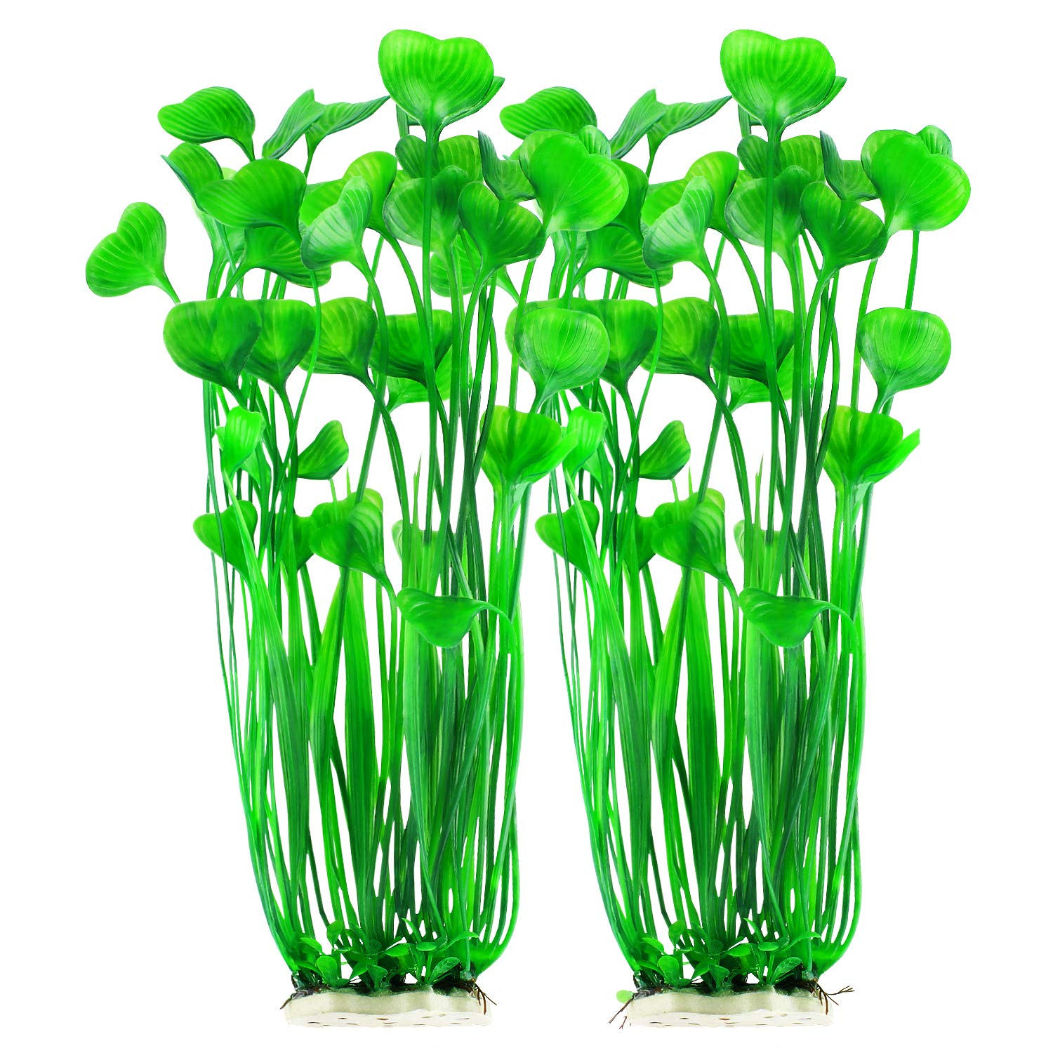 MyLifeUNIT plantes artificielles d'aquarium vertes, hauteur 400 mm, décor sûr pour les poissons