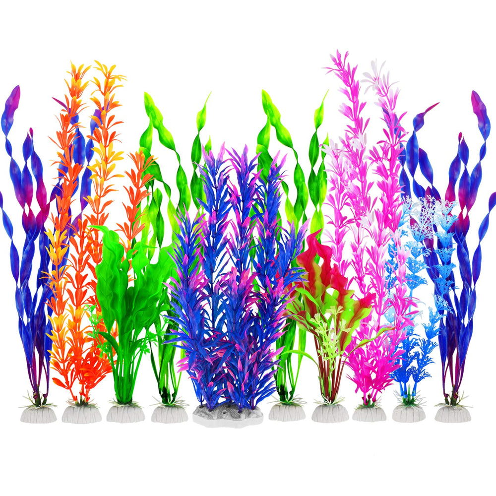 MyLifeUNIT ensemble de 10 plantes bleues pour décorer l'aquarium