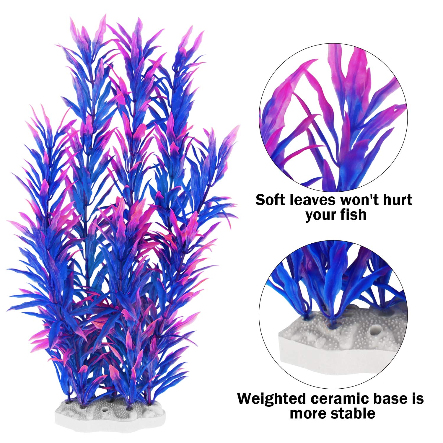 MyLifeUNIT feuilles douces bleues offrant des cachettes naturelles pour poissons