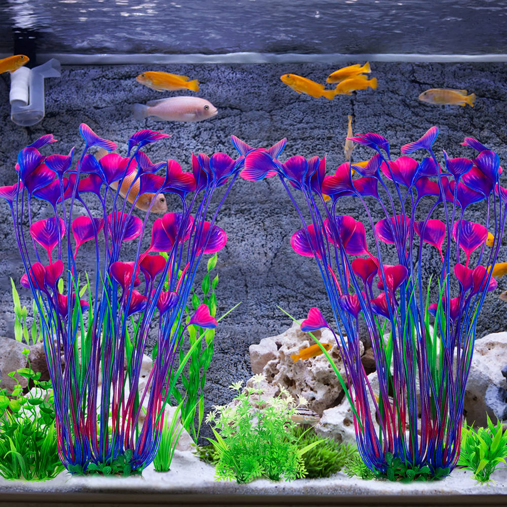 Ensemble MyLifeUNIT, plantes d'aquarium violet, facile à nettoyer et durable.