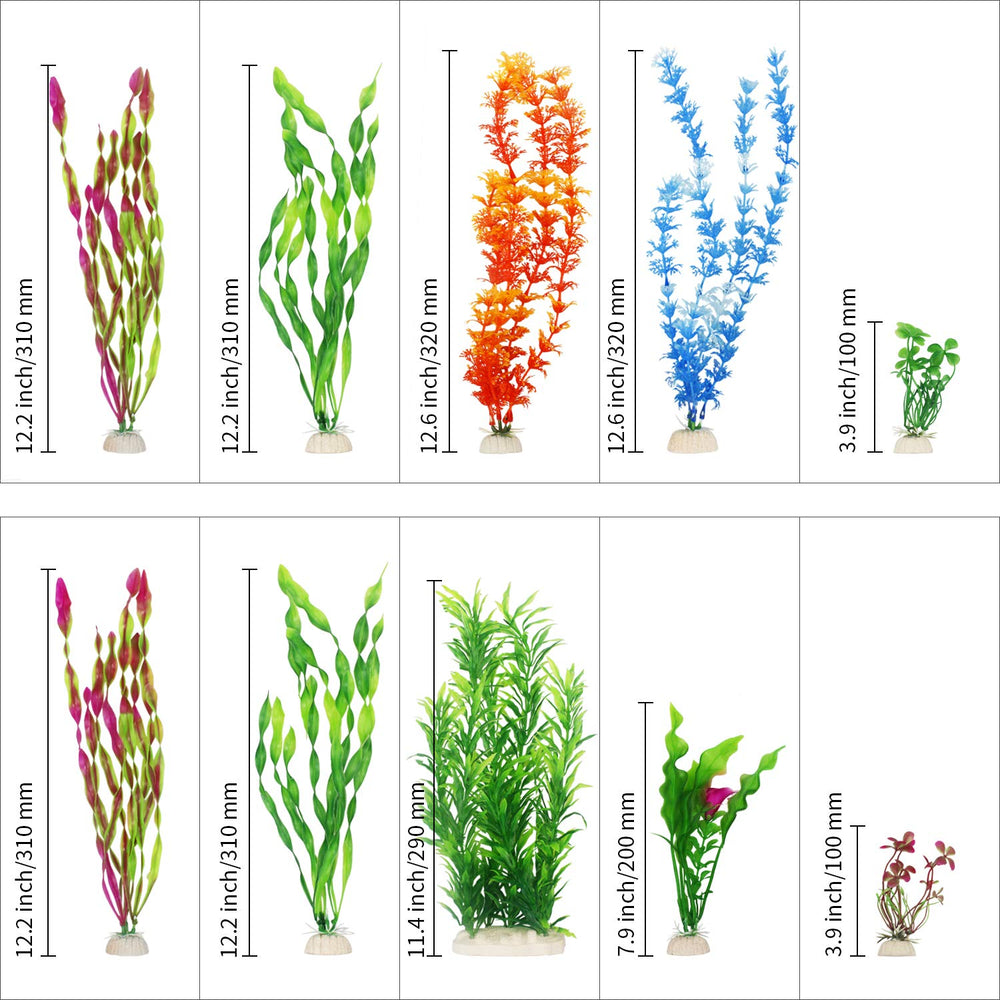 Plantes artificielles MyLifeUNIT sans danger pour poissons et décorations attrayantes.