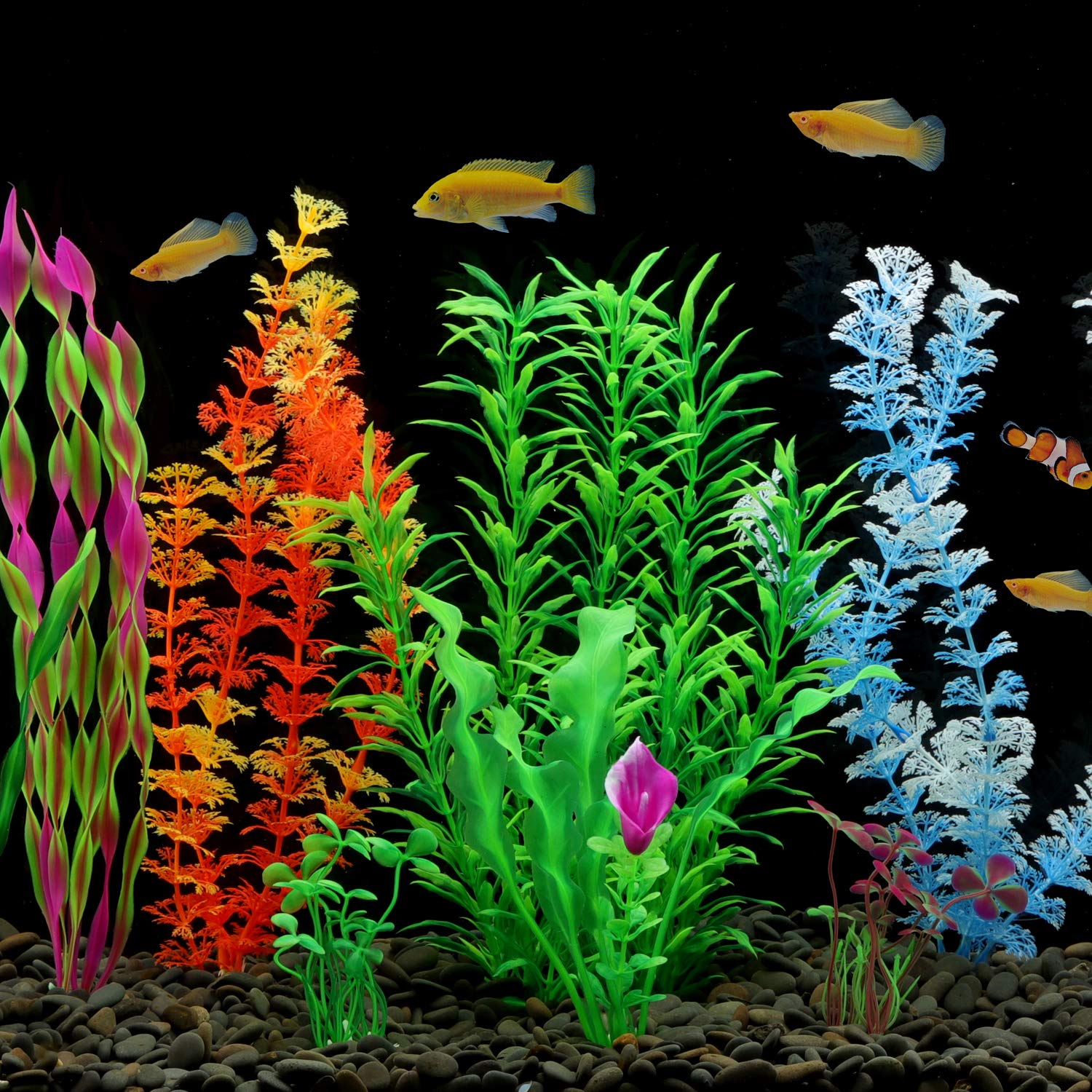 Tailles variées de 3,9 à 12,6 pouces pour divers réservoirs.